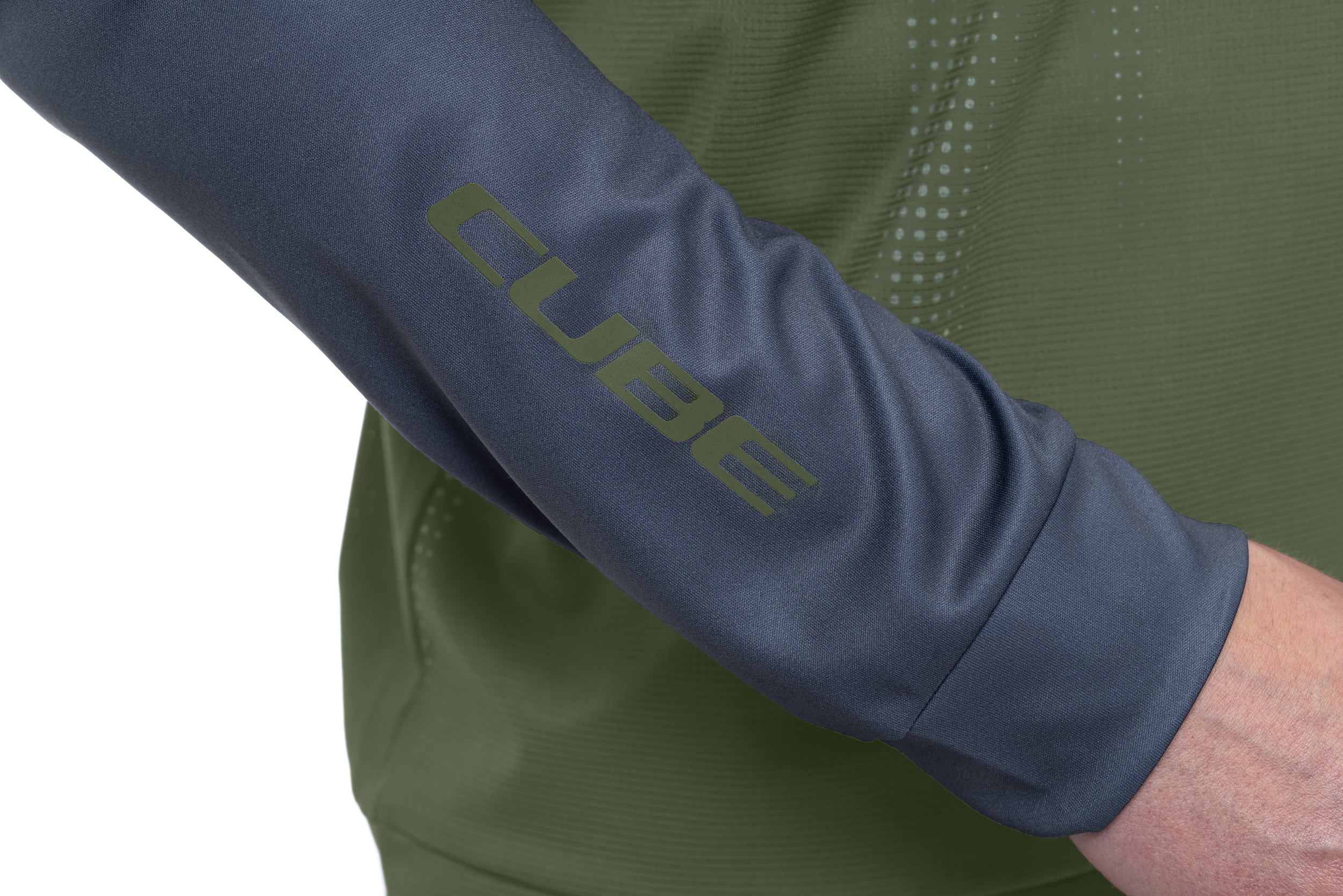 CUBE ATX Rundhalstrikot TM langarm olive´n´grey Herren - Image 5