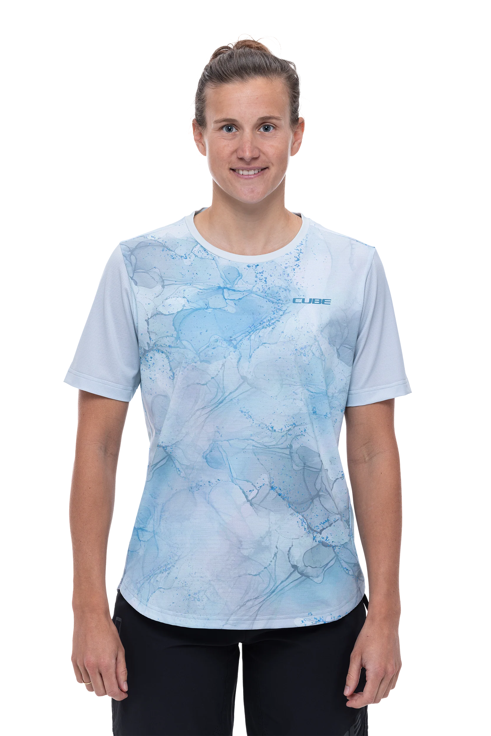 CUBE ATX WS Rundhalstrikot kurzarm marble - Image 3